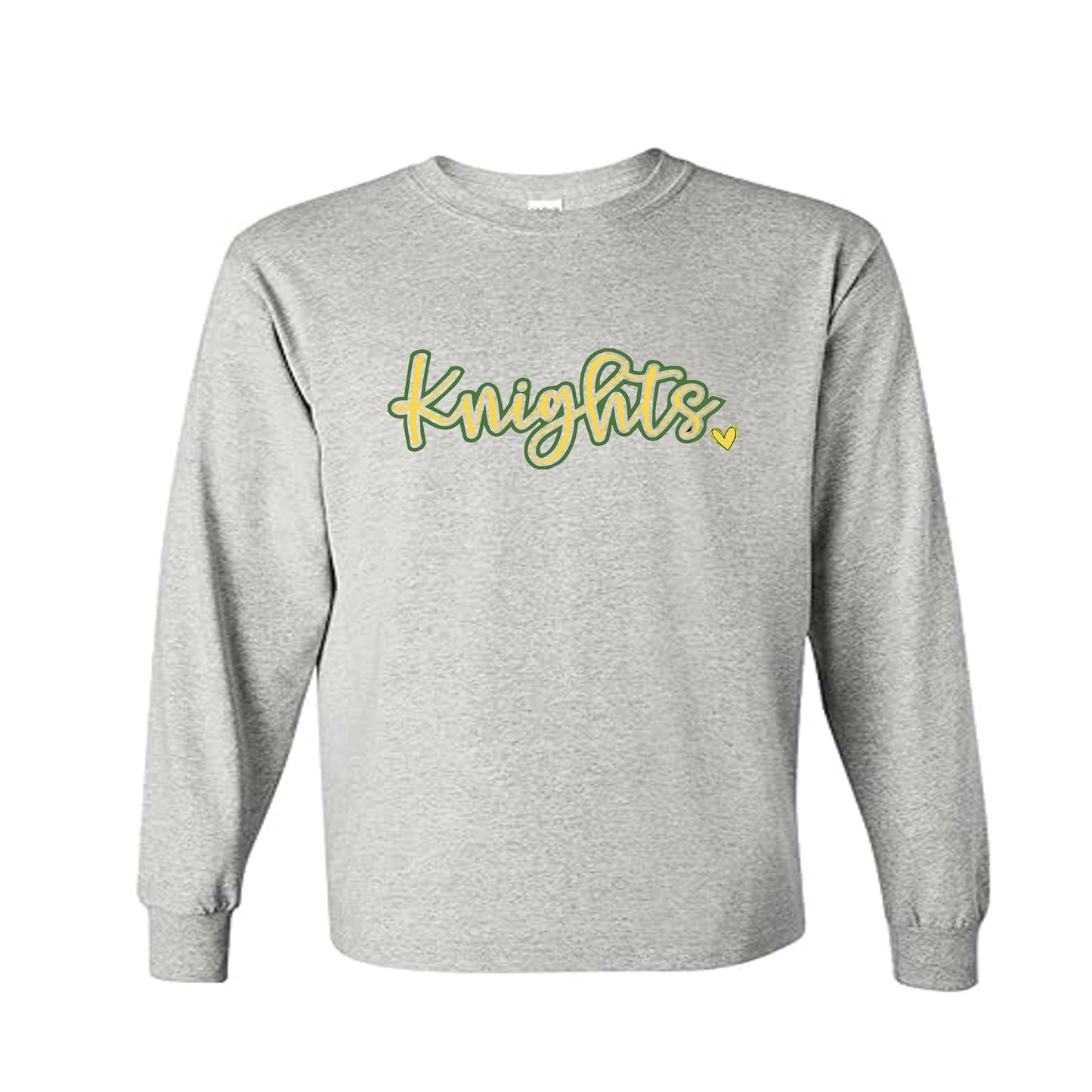 Gray Long Sleeve Knights Tee