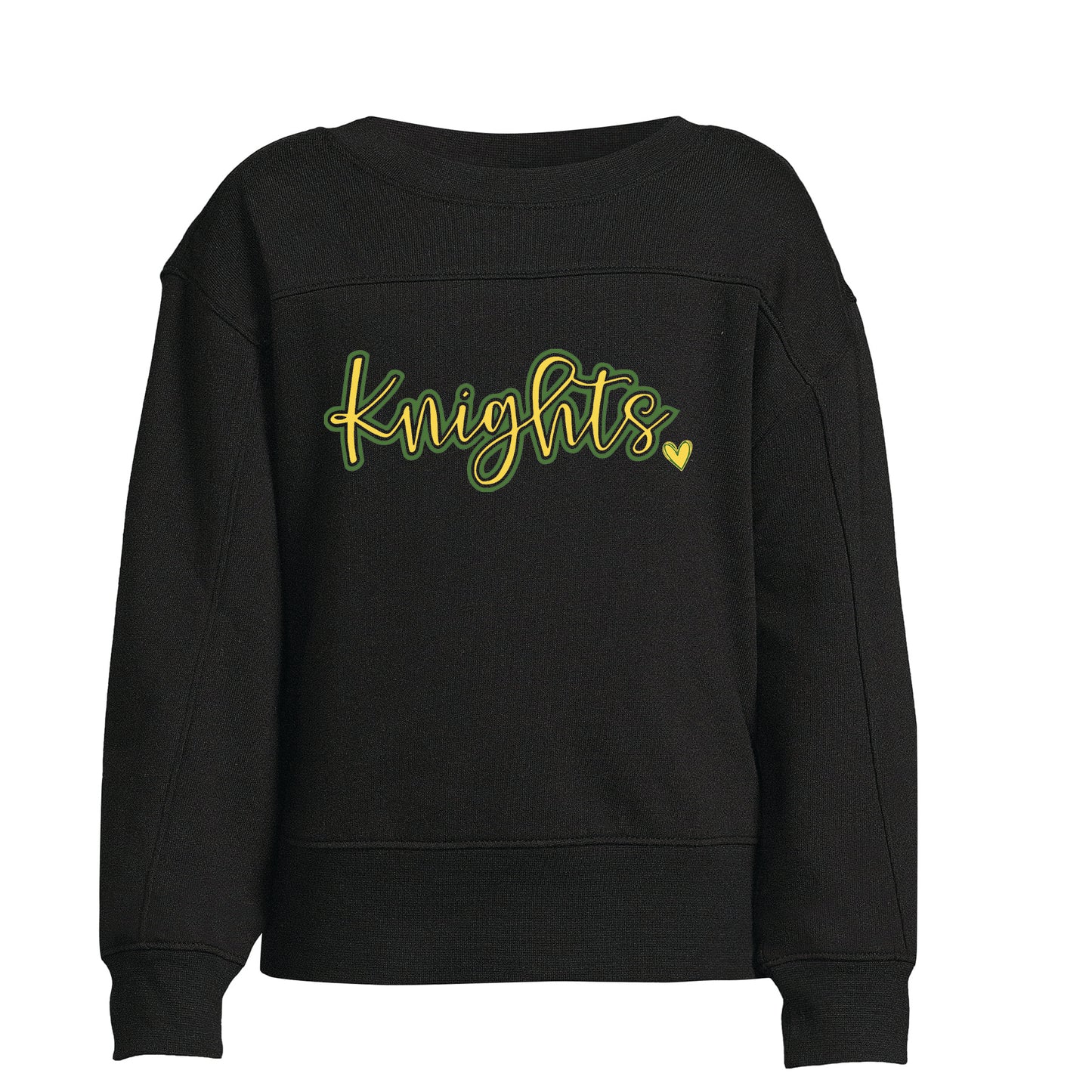 Girl's Black Crewneck Sweatshirt