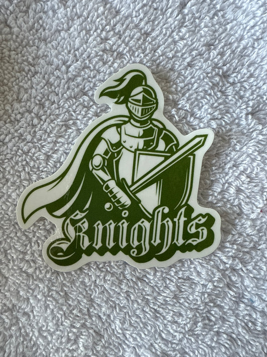 Knights Mascot 3” vinyl sticker