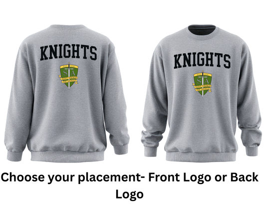 Unisex Adult  Knights Sweatshirt - Knight with Crest